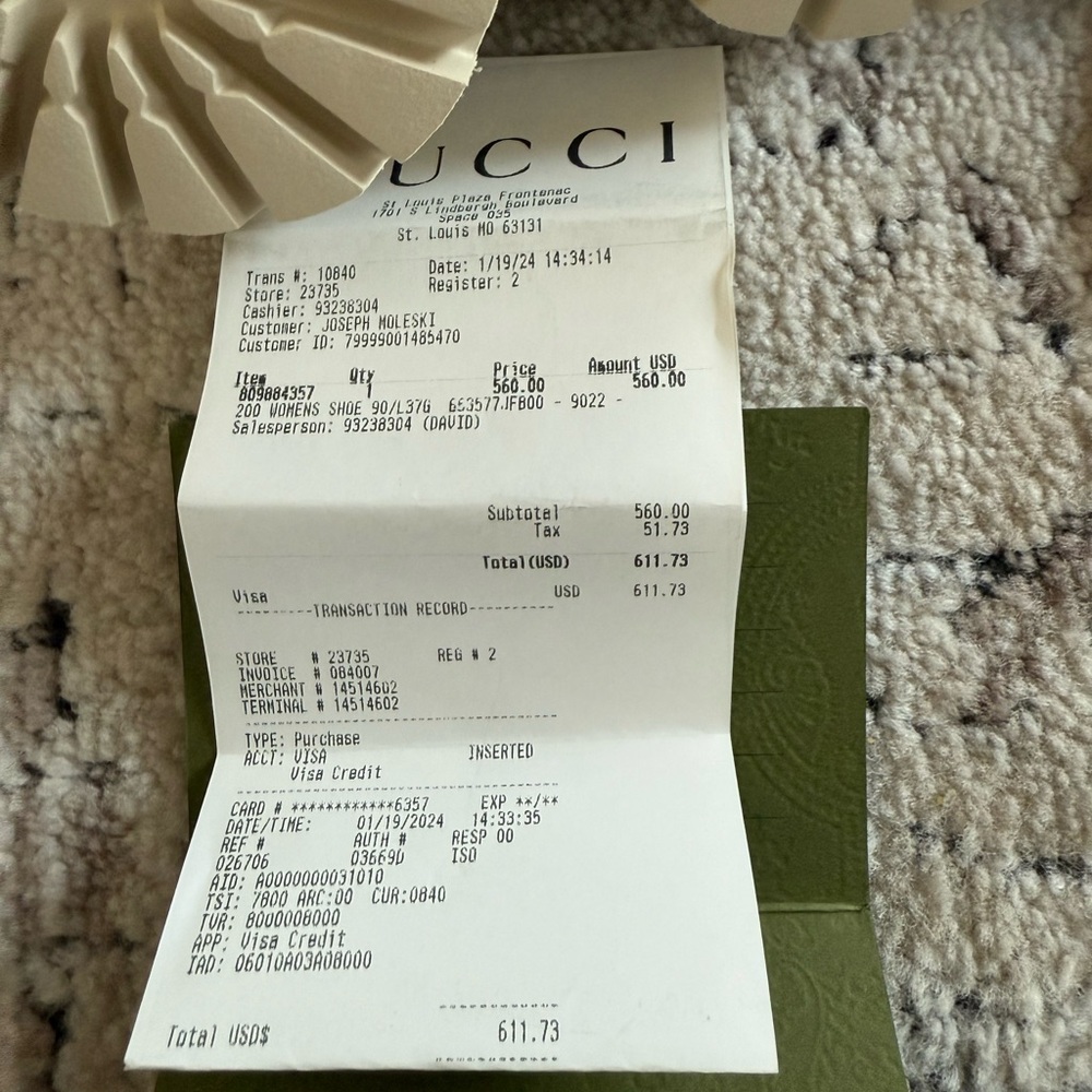 Gucci off white perforated G loafers